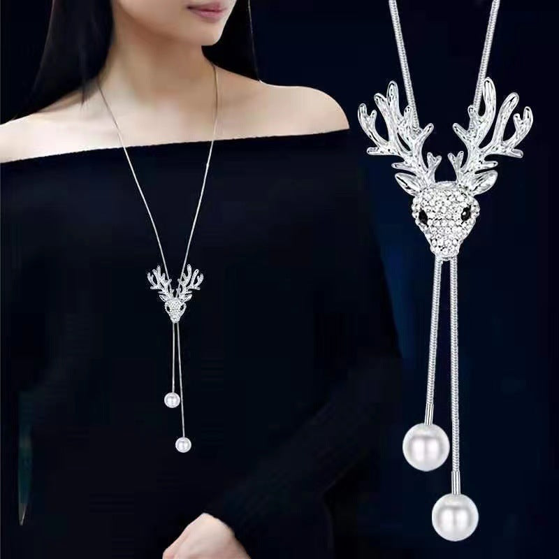 Non-fading Chain Adjustable Long Sweater Necklace Clothes Accessories Pendant