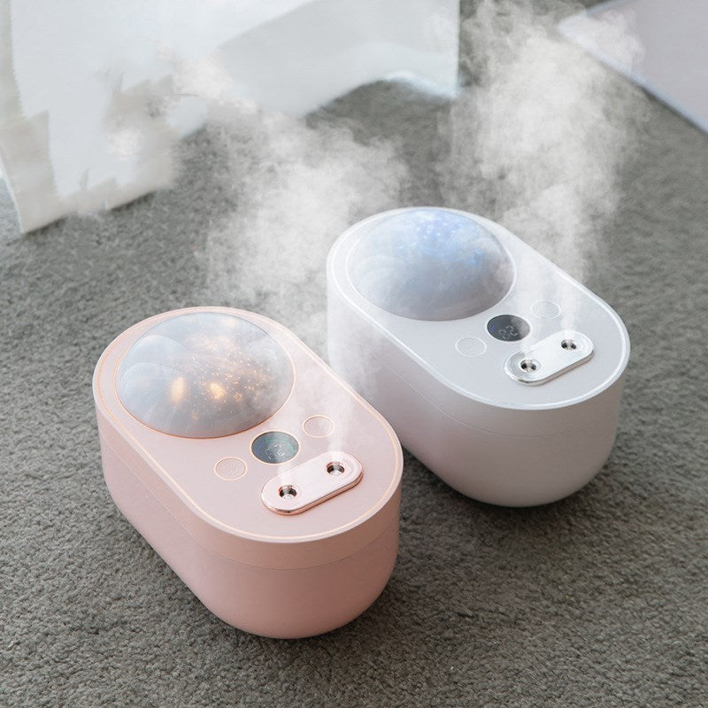 Double spray projection humidifier