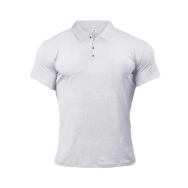 Sports Polo Shirt Summer Short-sleeved Tops Men's Short-Sleeved Polo Shirt Solid Color Men's T-Shirt Summer Casual Comfortable Men's Clothing