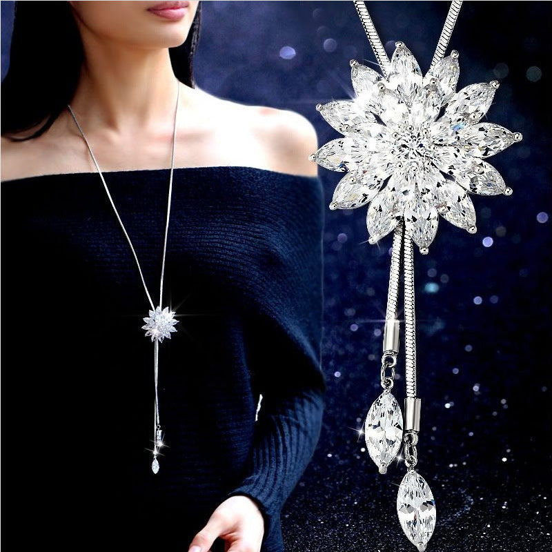 Non-fading Chain Adjustable Long Sweater Necklace Clothes Accessories Pendant