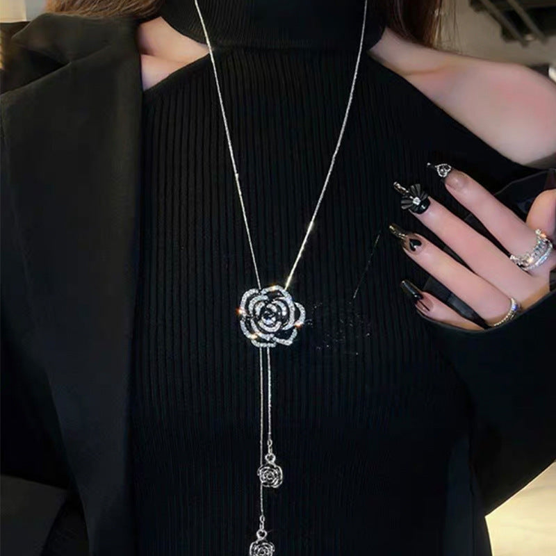 Non-fading Chain Adjustable Long Sweater Necklace Clothes Accessories Pendant