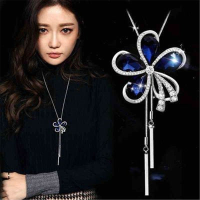 Non-fading Chain Adjustable Long Sweater Necklace Clothes Accessories Pendant