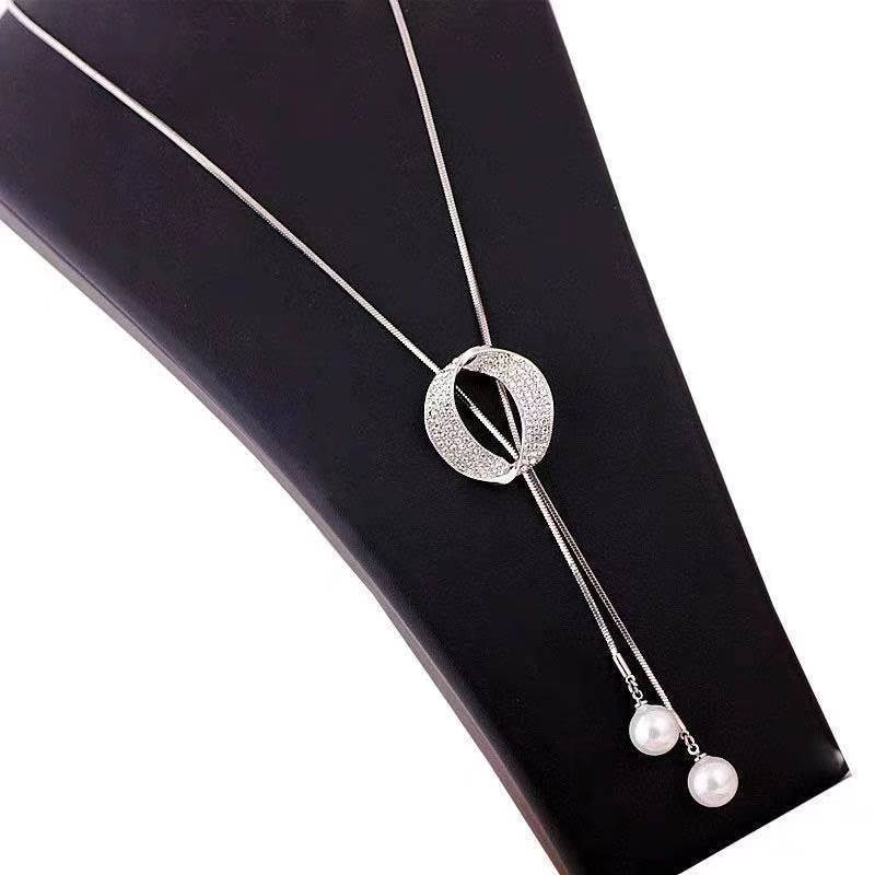Non-fading Chain Adjustable Long Sweater Necklace Clothes Accessories Pendant