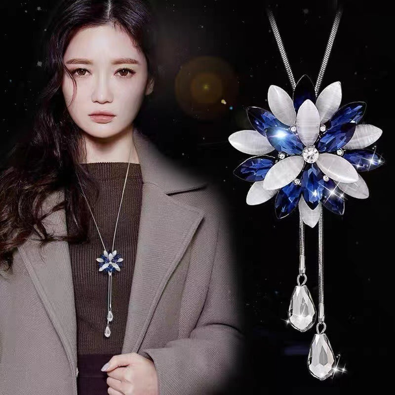 Non-fading Chain Adjustable Long Sweater Necklace Clothes Accessories Pendant