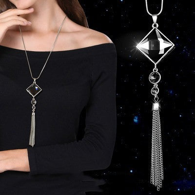 Non-fading Chain Adjustable Long Sweater Necklace Clothes Accessories Pendant