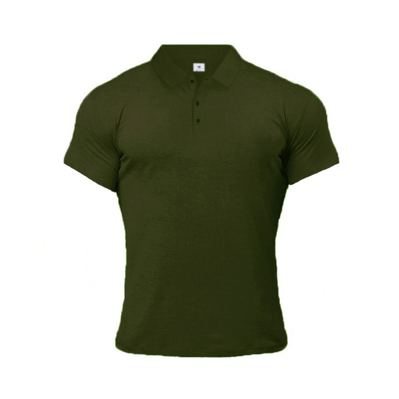 Sports Polo Shirt Summer Short-sleeved Tops Men's Short-Sleeved Polo Shirt Solid Color Men's T-Shirt Summer Casual Comfortable Men's Clothing