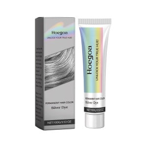 Hoegoa Grey Hair Cream Provides Long-lasting Nourishment And Plant Extracts For Hair Care, Trendy Hair Coloring And Hair Styling Agents