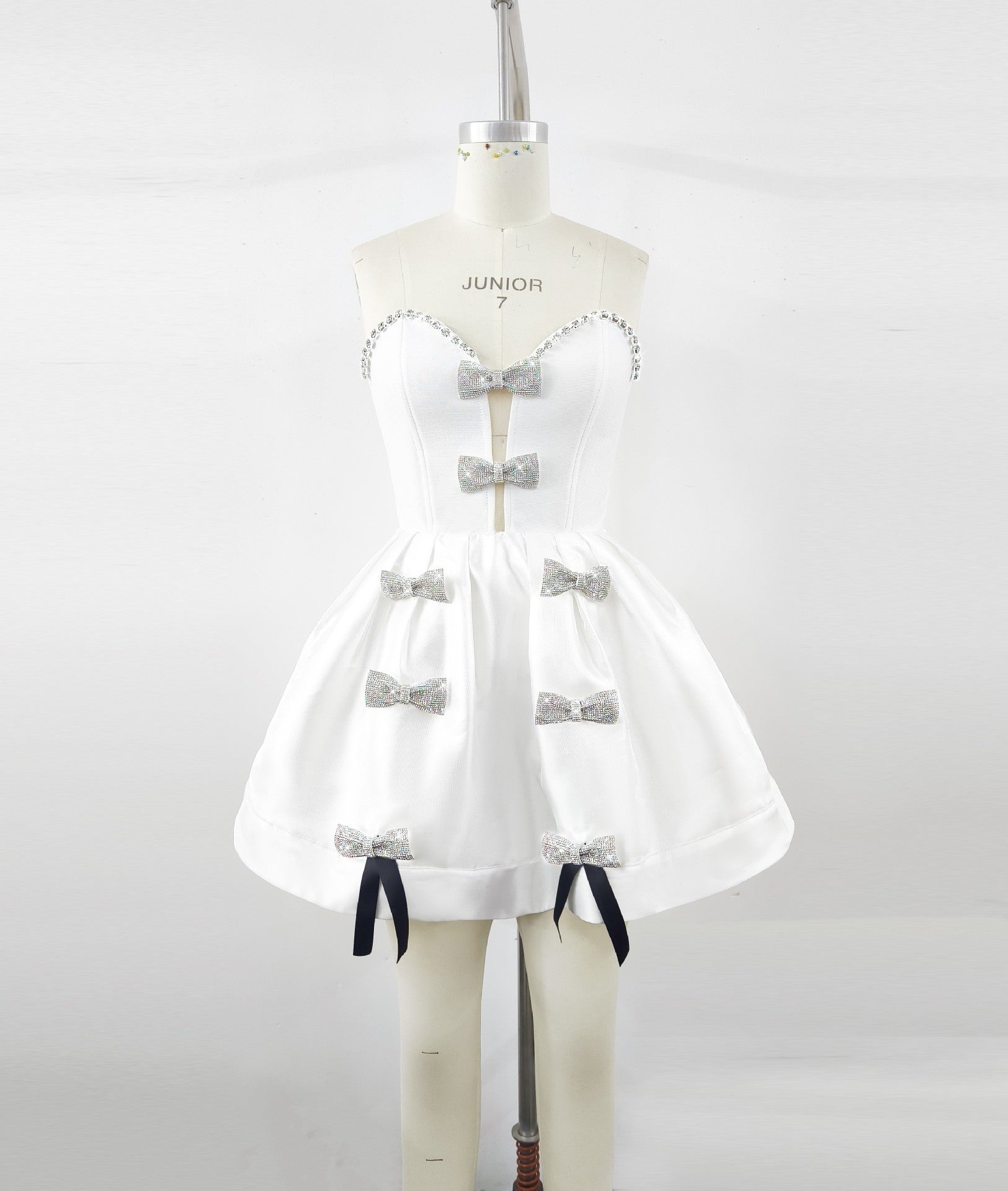 Bowknot Diamond Birthday Party Formal Dress Party Bandage One-piece Dress