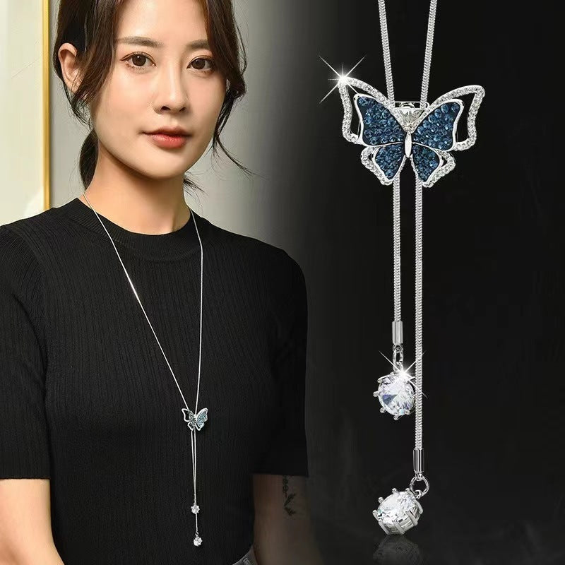 Non-fading Chain Adjustable Long Sweater Necklace Clothes Accessories Pendant