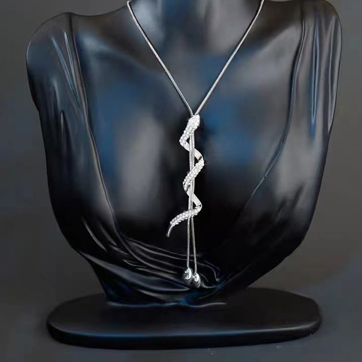 Non-fading Chain Adjustable Long Sweater Necklace Clothes Accessories Pendant