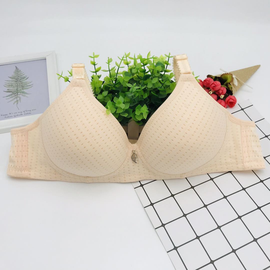 Bamboo Charcoal Cup Cotton Bra 3 Breasted Without Steel Ring
