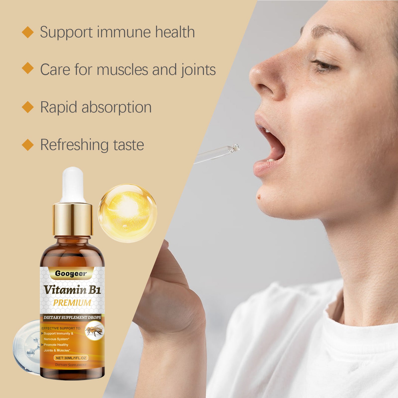 Dietary Supplements, Drops, Vitamins, Dietary Supplement, Boosts Vitality, Boosts Energy, Boosts Immunity, Keeps Joints And Muscles Healthy