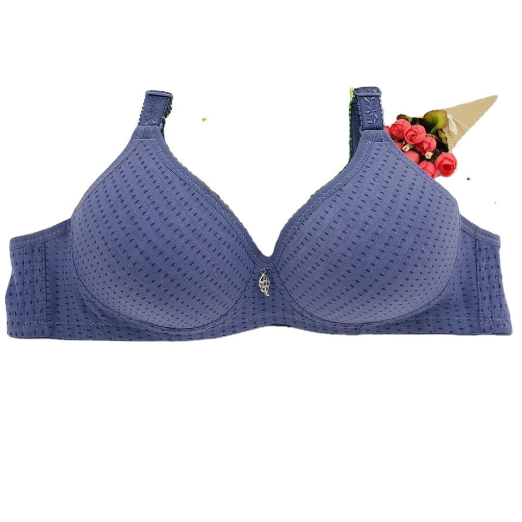 Bamboo Charcoal Cup Cotton Bra 3 Breasted Without Steel Ring