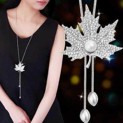 Non-fading Chain Adjustable Long Sweater Necklace Clothes Accessories Pendant