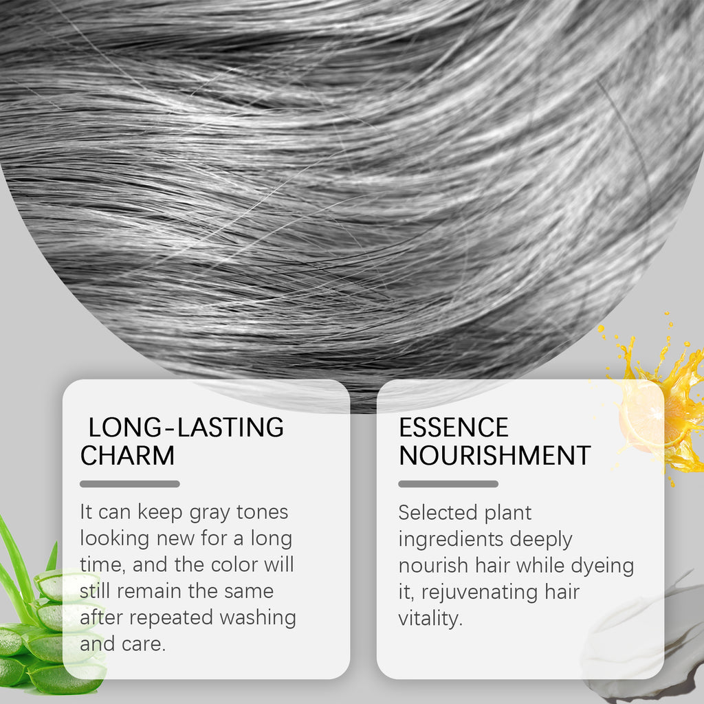 Hoegoa Grey Hair Cream Provides Long-lasting Nourishment And Plant Extracts For Hair Care, Trendy Hair Coloring And Hair Styling Agents