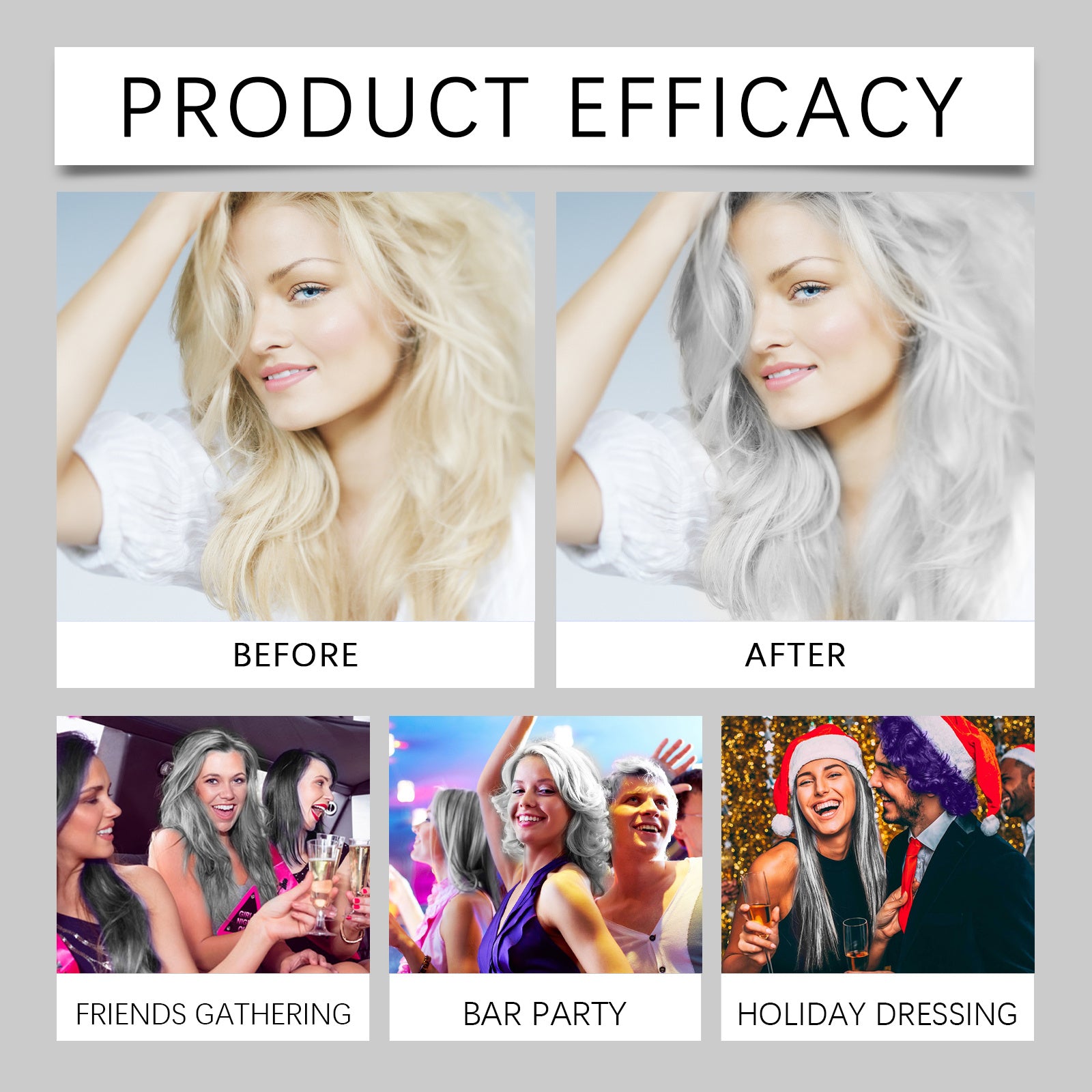 Hoegoa Grey Hair Cream Provides Long-lasting Nourishment And Plant Extracts For Hair Care, Trendy Hair Coloring And Hair Styling Agents