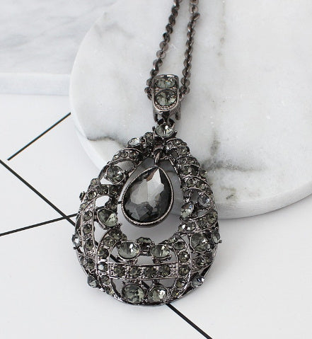 Non-fading Chain Adjustable Long Sweater Necklace Clothes Accessories Pendant