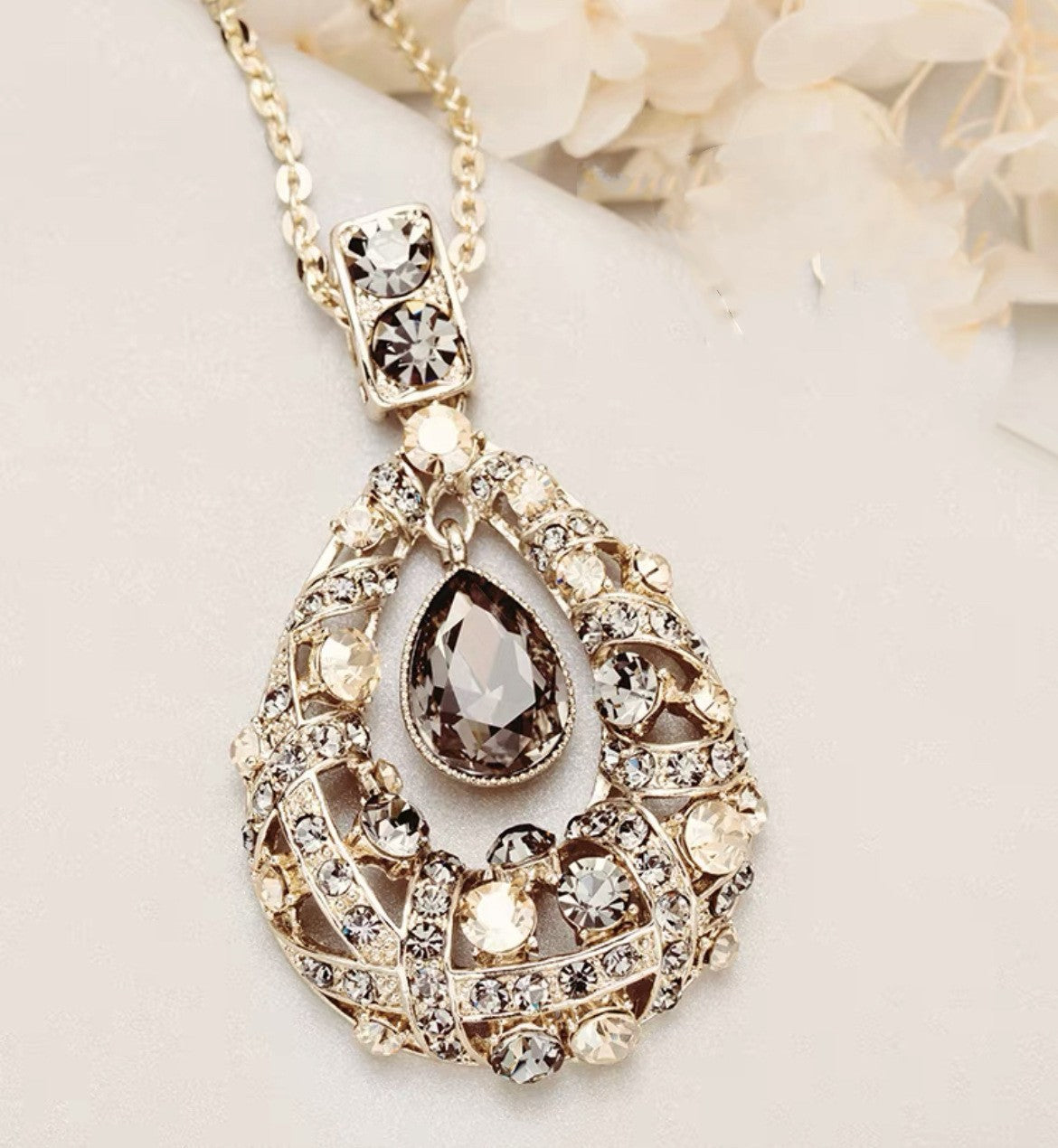 Non-fading Chain Adjustable Long Sweater Necklace Clothes Accessories Pendant