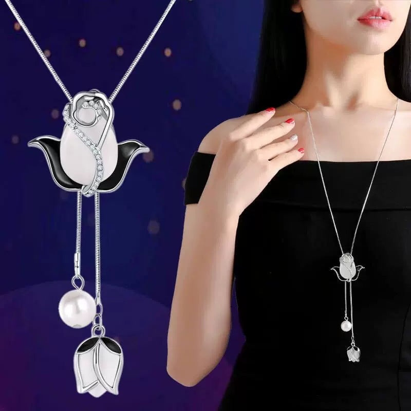 Non-fading Chain Adjustable Long Sweater Necklace Clothes Accessories Pendant