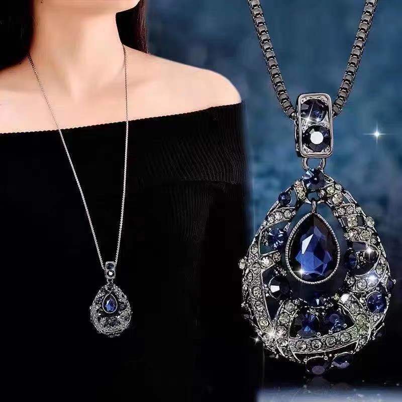 Non-fading Chain Adjustable Long Sweater Necklace Clothes Accessories Pendant