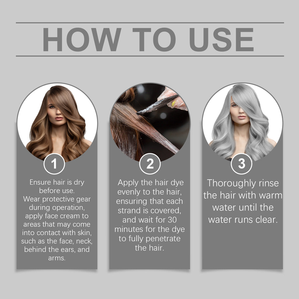 Hoegoa Grey Hair Cream Provides Long-lasting Nourishment And Plant Extracts For Hair Care, Trendy Hair Coloring And Hair Styling Agents