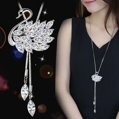 Non-fading Chain Adjustable Long Sweater Necklace Clothes Accessories Pendant