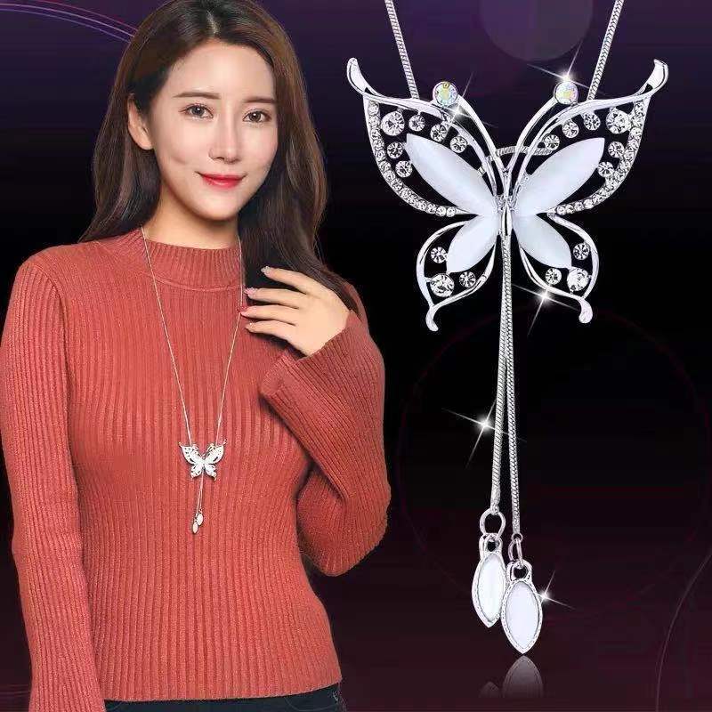 Non-fading Chain Adjustable Long Sweater Necklace Clothes Accessories Pendant