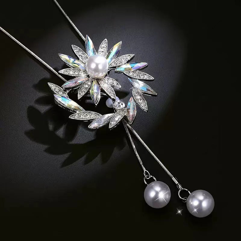 Non-fading Chain Adjustable Long Sweater Necklace Clothes Accessories Pendant