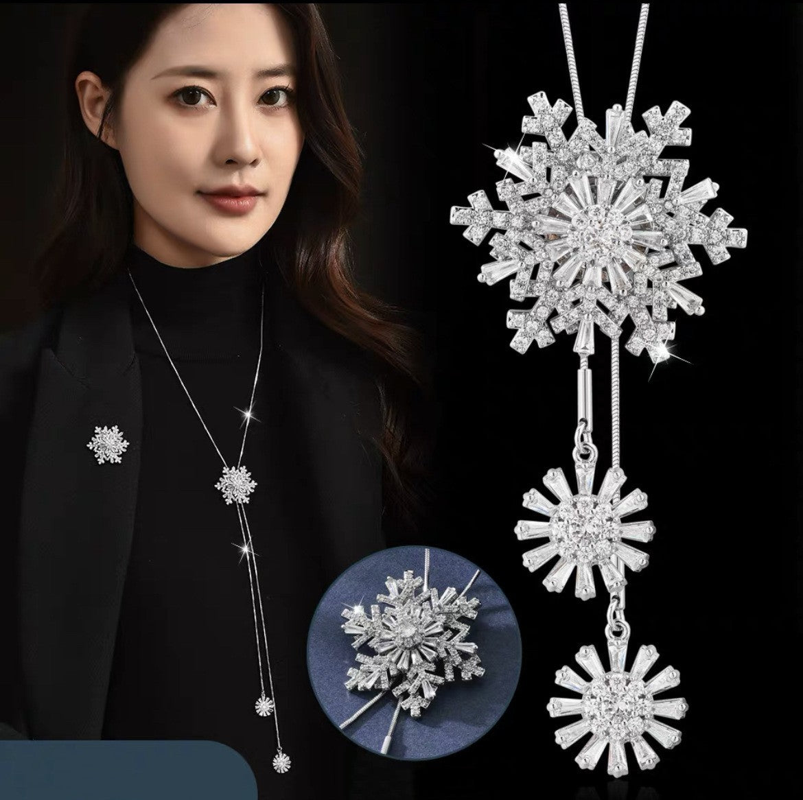 Non-fading Chain Adjustable Long Sweater Necklace Clothes Accessories Pendant